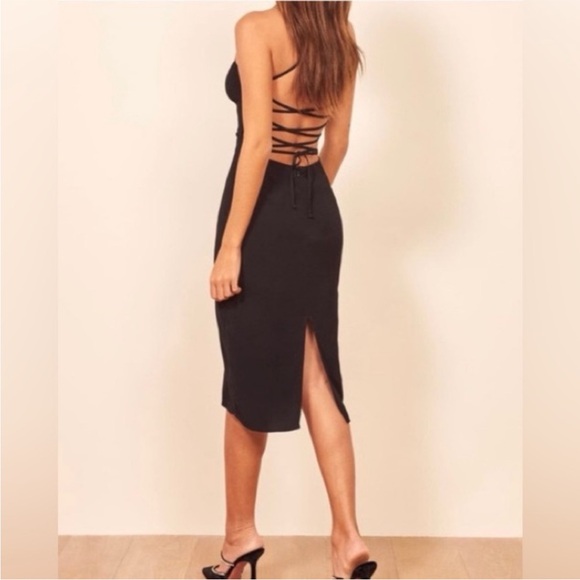 NWT Reformation Solange Open Strappy Back Midi Dress - Picture 3 of 10